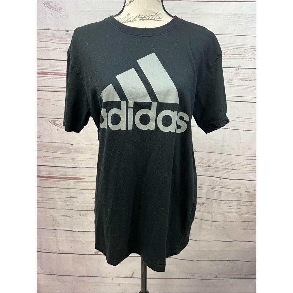 Adidas Golf Womens‎ Black Graphic Logo Short Sleeve T-Shirt Size Large RN88387
